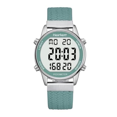 Hearkent Pedometer Watch for Women, Step Tracker with Calories Counter, Non Bluetooth Pedometer Watch, 30M Waterproof, LCD Large Number Display Wrist Watch for Walking and Daily Activity