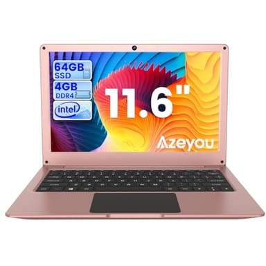 Azeyou 11.6 Inch Laptop HD Display - Windows 10 Laptops, Intel Celeron N4020 Processor(Up to 2.8GHz), 4GB DDR4 RAM, 64GB eMMC Storage, Google GMS-Rose Gold