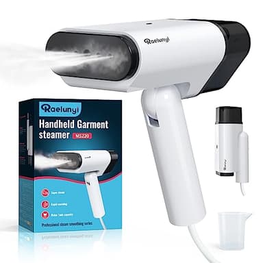 Raelunyi Clothes Steamer, Iron Garment Steamer for Clothes - Foldable and Portable Handheld Steamer Clothing, Ideal for Home, Travel and Office, Quick at Removing Wrinkles