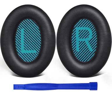 SoloWIT Professional Earpads for Bose QuietComfort 15 QC15 QC25 QC2 QC35/Ae2 Ae2i Ae2w/SoundTrue & SoundLink Around-Ear & Around-Ear II, Ear Pads Cushions Replacement for Bose Headphones (Blue&Black)