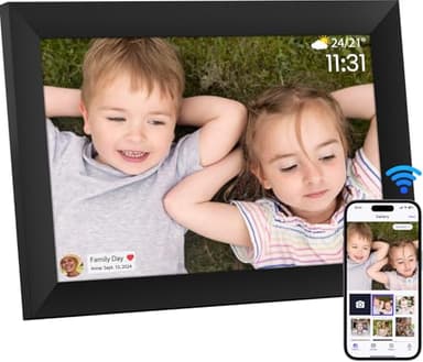 Ekasoco 10.1 Inch Digital Photo Frame WiFi, 1280x800 IPS Touchscreen Digital Picture Frame 32GB Built-in Storage, Auto-Rotate, EasySetup, Share Photos & Videos Anywhere via Uhale APP