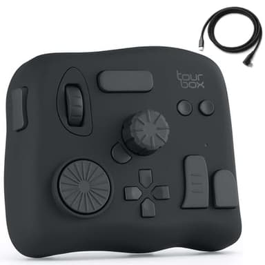 TourBox NEO - Creative Console Fully Customisable, Speed Editor for Drawing, Video Editing, Photo Color Grading, Mac/Windows Keyboard Controller for Adobe Davinci Resolve CSP and More - Wired