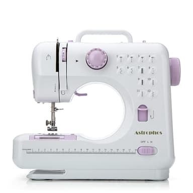 Mini Sewing Machine for Beginner by Astrophos - Small Electric Sewing Machines with 2 Speed 12 Built-in Stitch Patterns AP-054-UK-A1