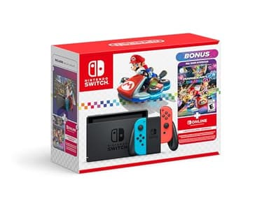 Nintendo NINSWTMARBUN Switch Mario Kart 8 Deluxe Bundle with 12 Months Switch Online Subscription
