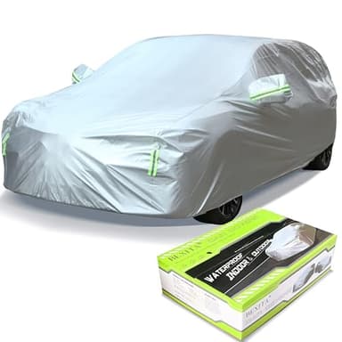 BEXITA Car Cover SUV Waterproof Full Car Covers for Automobiles Dustproof Windproof Snowproof UV Protection Outdoor Indoor Car Cover Universal Fit for SUV; Size L: MAX 191in/485cm