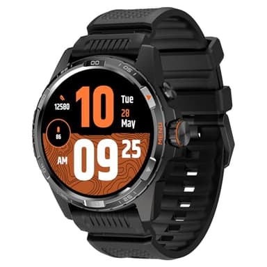 TicWatch Atlas Smartwatch for Men Android Wear OS Smart Watch Outdoor 90 Hrs Battery 110+ Workout Modes Heat Map Fall Detection Health Fitness Tracker 5ATM GPS Compass Android Compatible Only (Black)