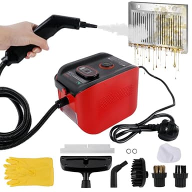 Steam Cleaner, Wallpaper Steamer, 2500W Handheld Steam Cleaner, High Temperature Pressure Steam Cleaning, 3 Stage Adjustable LED Display Multipurpose Steam Cleaner for Wallpaper, Floor, Carpet, Sofa