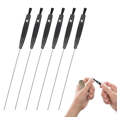 Hearing Aid Cleaning Kits 6 Pcs Multifunctional Hearing Aid Cleaning Wire Hearing Aid Cleaning Brush Hearing Aid Accessories Hearing Aid Cleaner for Hearing Aid Tubes