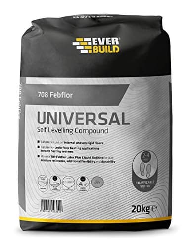 Everbuild - Universal Self-Levelling Compound - Cement - Powder - Self-Levelling Compound - Grey