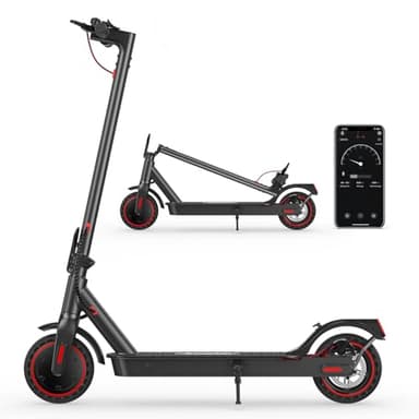 iScooter i9 Electric Scooter, Electric Scooters Adult with 8.5 Inch Honeycomb Solid Tire, 30km Long Range, 3 Speed Mode, Foldable Fast E Scooter with App Control, Double Braking System