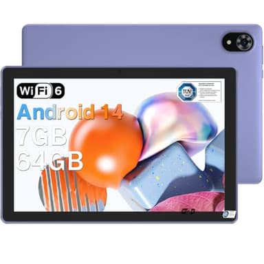 DOOGEE U9 2025 Newest Android 14 10" Tablet 7GB RAM+64GB ROM 1TB TF, Bluetooth 5.0 WIFI 6 Tablet, Android Tablets 1280x800 HD IPS Screen, OTG, Type C, 3.5mm Heakphone Jack, Tablet PC 2025 - Purple