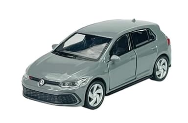 DROMADER Welly VW Volkswagen Golf 8 VIII GTI 5-Door Grey 8th Generation From 2019 Approx. 1/34-1/39 Metal Model Car Die Cast New in Box
