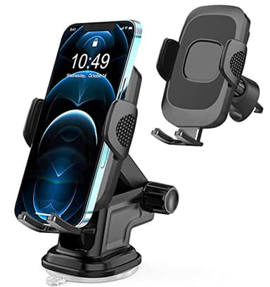Car Phone Mount,3 in 1 Car Holder Dashboard/Windscreen/Air Vent for Samsung Galaxy S23 S24 S25 Plus Ultra A15 A53 A56 A26 A55 A54 A23 A33 A14 5G S22 S21 FE,iPhone 16e 15 16 12 13 14 11 Pro Max/SE 2022