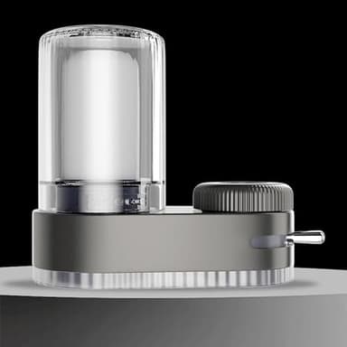 Zuquik Water Filter Tap,7-Stage Premium Tap Water Filtration System - PP Plastic Shell with 304 Stainless Steel & Ceramic Filter for Kitchen & Bathroom (Includes Extra Filter)