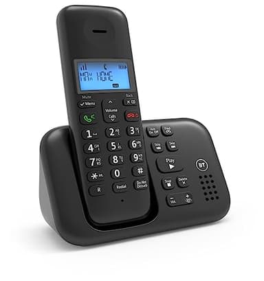 BT 3960 Cordless Landline House Phone with Nuisance Call Blocker, Digital Answer Machine, Single Handset Pack