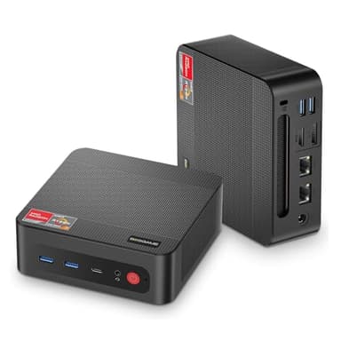 BOSGAME P4 Mini Gaming PC [Dual LAN], AMD Ryzen 7 5700U Mini PC with 32GB DDR4 1TB SSD, Mini Computers (up to 4.4Ghz) 4K Triple Display/BT5.2/WiFi 6/Dual Channel