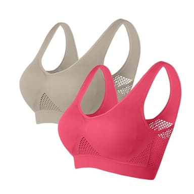 zsorosz Sports Bras Women High Impact Pull On Bras for Women UK Plus Size Soft and Stretchy Non Wired Big Bust Tshirt Brassieres for Yoga Practice Sports Tops Stretch Bustier