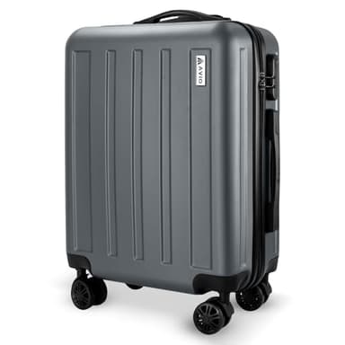 AVIO Jett Cabin Suitcase 55x40x20cm - Lightweight Double-Wheel Luggage Bag, 2 Internal Pockets, Telescopic Handle w/ 3 Heights, Durable ABS Hard Shell - Approved by Most Airlines