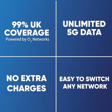 O2 Network SIM Only Deal, Unlimited Data, UK and Europe - 6 Months only £144.00