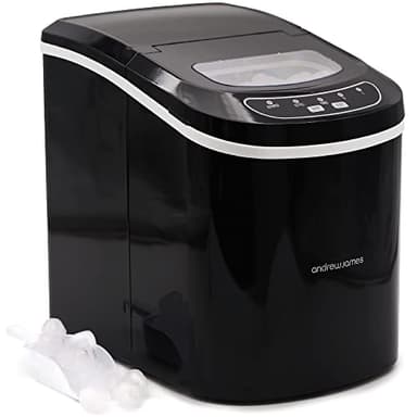 Andrew James Ice Maker Machine | Electric Ice Dispenser | Portable Ice Maker Machine | Counter Top Ice Maker For Home | Small or Large Nuggets | Self Cleaning 2.2L Small Ice Maker with Scoop & Basket