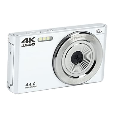 4K Digital Camera, 2.8 Inch 44MP 16X Zoom Anti-Shake Digital Camera with Built In Fill Light, Travel Compact Portable HD Digital Camera for Photography and Video (Silver)