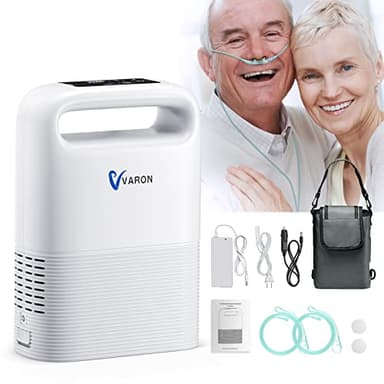 Portable Health Oxy𝓖en Machine 1-5L/min Wheelchair Portable Oxygen Device 93%±3% for Travel/Car Use