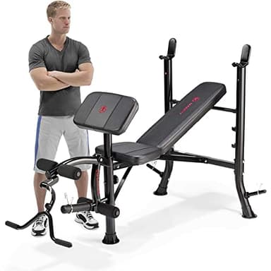 Marcy Eclipse BE1000 Barbell Weight Bench - Black/Red