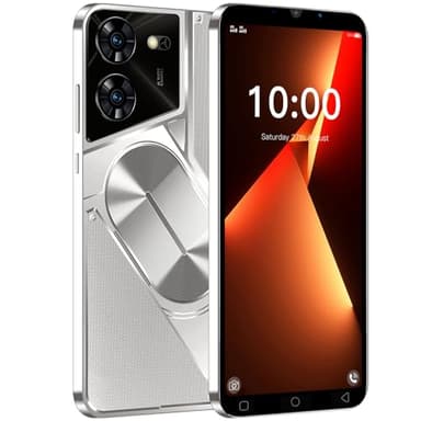 LatsYrs Basic Mobile Phone Unlocked with 5.0 inch Display, 16GB ROM,2G Dual SIM Dual Camera,Android 9.0,Wifi,Bluetooth,FM (Pova5Pro-Silvery)