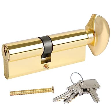 DIDA® 100mm Thumb Turn Euro Cylinder Lock 55T/45 UPVC Barrel Lock with 3 Keys Anti-Pick Anti-Bump Anti-Drill Door Barrel Lock with Key Euro Single Cylinder Lock Barrels High Security BS EN 1303:2005 G