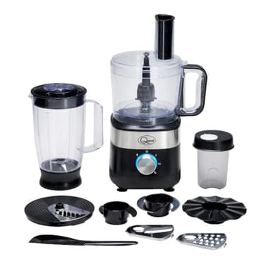 Quest 34800 Multifunctional Food Processor / 6-in-1 Chopper, Blender, Grinder & More / 2 Litre Bowl / 3 Speed Settings + Pulse/Dishwasher Safe Parts / 600W