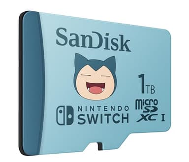SanDisk 1TB Pokemon Snorlax microSD card for Nintendo Switch, up to 100MB/s read speed, up to 90MB/s write speed, 4K UHD, V30, U3