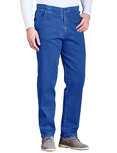 Chums Men's Comfort Fit Elasticated Waist Drawcord Denim Trouser Jeans Blue 36W / 29L