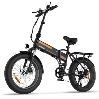 ELEKGO Electric Bike for Adults, 20" x4.0 Fat Tire E-Bike with 250W Motor, 36V 12AH Removable Battery, Foldable Electric Bicycle Range 35-90KM, City EBike Mountain E Bike with 2 Riding Modes