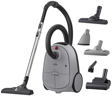 AEG 6000 Bagged Vacuum Cleaner AB61A5UG, Cleaning Made Easy with Powerful Performance, Vacuum Cleaner suitable for Pet Hair, Dust, Hard Floor and Carpet, Odour Filter, 3.5 Litres, Urban Grey