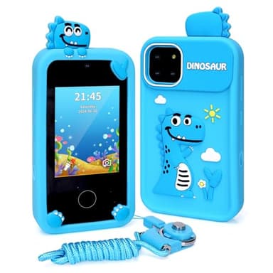 Fullove Presents for Boy 6 7 8 9 Kids Phonees: Boy Gifts Age 6-10 Year Old Birthday Gifts for Kids Learning Phone 7 8 9 10 Year Old Boys Toy Smart Phone for Boys Age 10-12 Boy Blue Phone