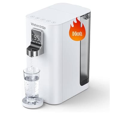 Waterdrop K19 Countertop Reverse Osmosis Water Filter System, Instant Hot Water Dispensers, Portable No Installation, 4 Temperature Options, Reduce TDS, 5-Stage with UV, WD-K19-H