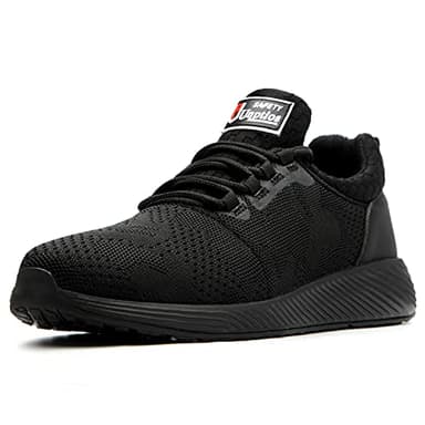 UnPtios Lightweight Safety Shoes Men Safety Trainers Steel Toe Working Shoes Men's Women's Work & Utility Footwear, Ladies, Breathable, Wide Fit, Security, Anti-Puncture - Size 11