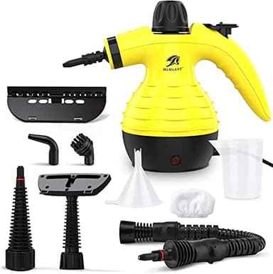 MLMLANT Handheld Portable Steam Cleaner, Multi-Purpose Mini Steamer for Home Use, with 9 Accessories for Air Fryer, Sofa, Bathroom, Kitchen, Floor, Window, Carpet, and Car Seat (blue) (blue)