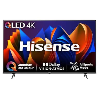 Hisense 50 Inch 4K QLED Smart TV 50E77NQTUK - Quantum Dot Colour, 4K AI Processor, Dolby Vision Atmos, Smooth Motion, Sports Mode, Vidaa OS with Freely, Youtube, Netflix and Disney+ (2024 Model)