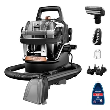 BISSELL SpotClean HydroSteam, Steam Cleaner, Powerful Carpet Cleaner 1000W, Upholstery Cleaner with HydroSteam, Portable Spot Cleaner, Stain Remover for Carpets, Upholstery, Sofa Cleaner & Car, 3689E
