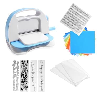 Kokorosa Mini Die Cutting and Embossing Machine,Manual Cutting Die Machine,Die Cutting Machine Full Tools-for Card Making,Scrapbooking,Crafting, 3” Opening