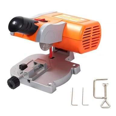 Mini Table Saw 0-45° Miter Saw Wood Metal Cutter 220V 7800r/min Bench Cut Off Chop SawMini Chop Saw Adjustable Wood Cutter-Cutting Machine Used for Cutting Metal, Aluminum, Copper, Plastic, and Wood