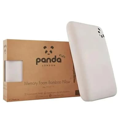 Panda Toddler Pillow with Bamboo Cover - Medium-Firm Support, 30-Night Trial, Ages 2-4
