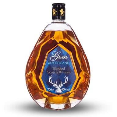 OSA Fine Spirits Gem of Scotland | Blended Scotch Whisky | 40% ABV | 70cl | Smooth & Smoky Flavours | Rich-Textured Scottish Highland Whisky | Enjoy Neat & In Drinks | Ideal Whisky Gifts