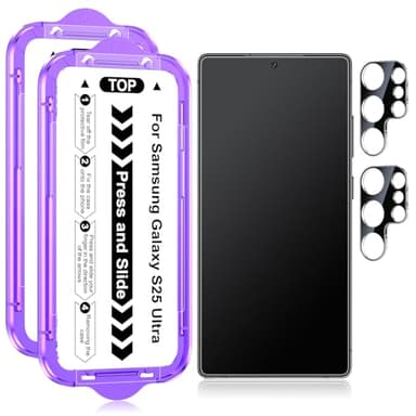 Ksleri 2 Pack Matte Glass For Samsung Galaxy S25 Ultra Screen Protector, 9H Tempered Glass Anti Glare Film with 2 PCS Camera Lens Screen Protector, 2025-6.8 inch