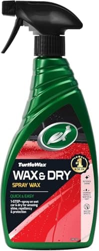 Turtle Wax 51800 Wax It Dry Car Spray Wax - 500ml, Easy One-Step Shine & Protection, Carnauba & Polymer Formula, Water Repellent, Streak-Free, High-Gloss Finish
