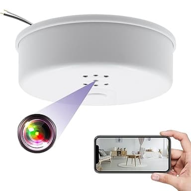 KAGMY WiFi Spy Camera Smoke Detector, HD 1080P Hidden Camera for Home Office Security Surveillance Camera, Wireless Security Nanny Camera with Remote View/Night Vision/Motion Detection