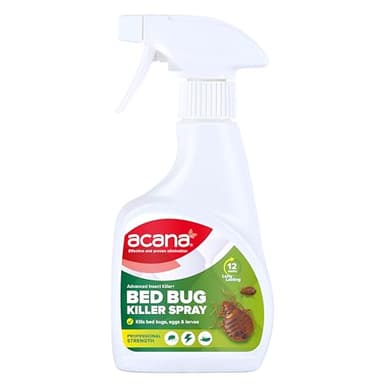 Acana 275ml Bed Bug Killer Spray | Long Lasting up to 12 Weeks | Professional Strength | Kills Bed Bugs, Eggs and Larvae | for Use on Hard & Soft Surfaces, Mattresses, Carpets & Soft Furnishings
