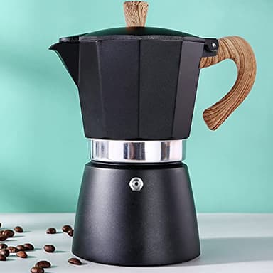 AIFUSI Moka Pot, Italian Coffee Pot 6 Cup/10 oz Stovetop Espresso Maker Stovetop Camping Manual Cuban Coffee Percolator Machine Italian Espresso Greca Coffee Maker Brewer Percolator (silver) (silver)