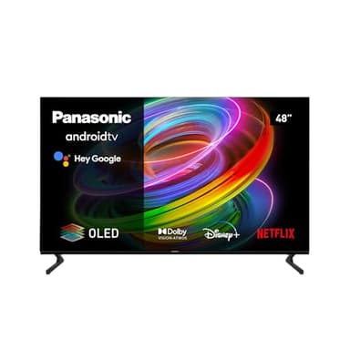 Panasonic TX-48MZ700B, 48 Inch 4K Ultra HD OLED Smart TV, High Dynamic Range (HDR), Dolby Atmos & Dolby Vision, Android TV, Google Assistant, Chromecast, 2 Feet Pedestal, Black